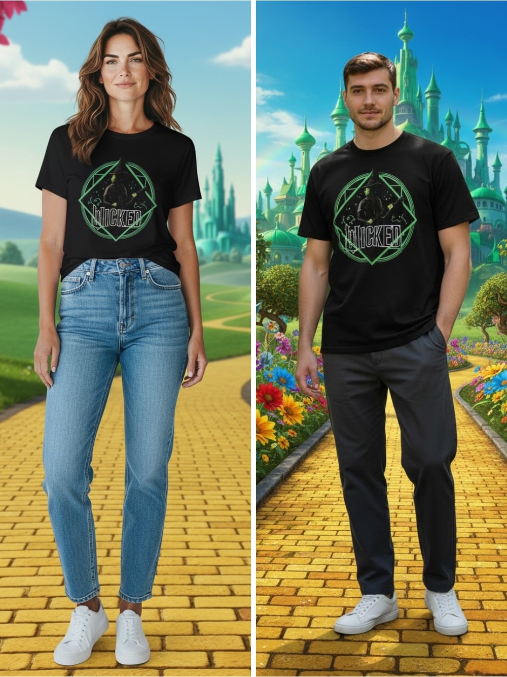 NWT Wicked Witch Elphaba Thropp Wicked Graphic Tee Shirt Size Large